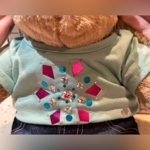 Build-A-Bear Snowflake Crystal Top, Jean Skirt & Pink‎ Shoes, Bunny NOT Included - Picture 11 of 13